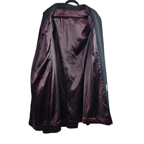 Ultima Mr Vincent 100% Cashmere Vintage Single Breasted Knee Length Black Coat - Picture 4 of 6